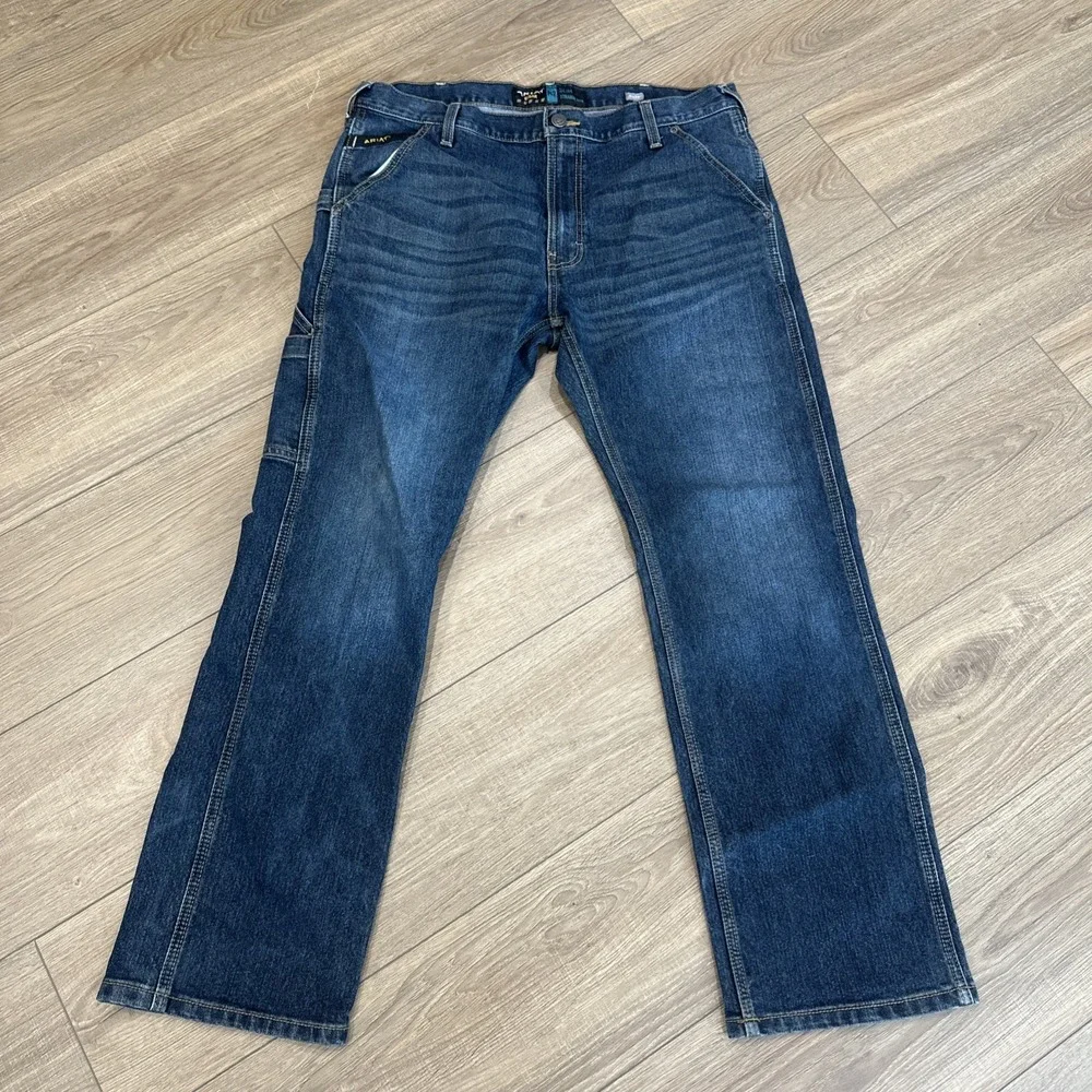 Ariat M7 Rebar Slim Straight Leg Heavy Denim Jeans Size 36/32